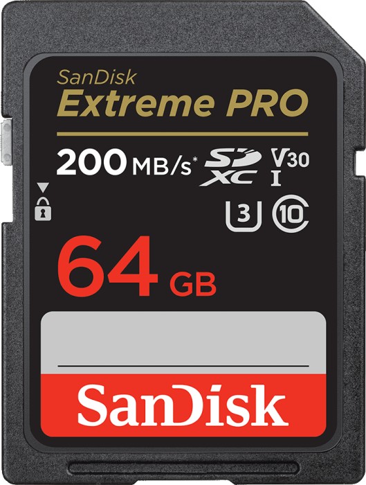 SanDisk Extreme PRO R200/W90 SDXC 64GB, UHS-I U3, Class 10