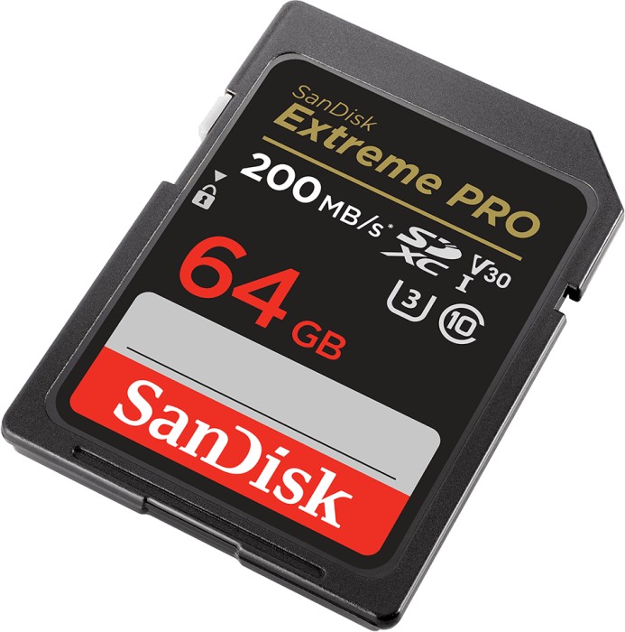 SanDisk Extreme PRO R200/W90 SDXC 64GB, UHS-I U3, Class 10