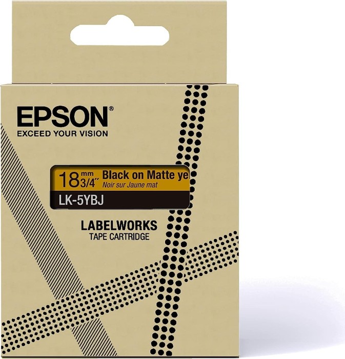 Epson LK-5YBJ taśma do drukarek, 18mm, czarny/mattgelb