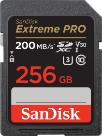 SanDisk Extreme PRO R200/W140 SDXC 256GB, UHS-I U3, Class 10 (SDSDXXD-256G)