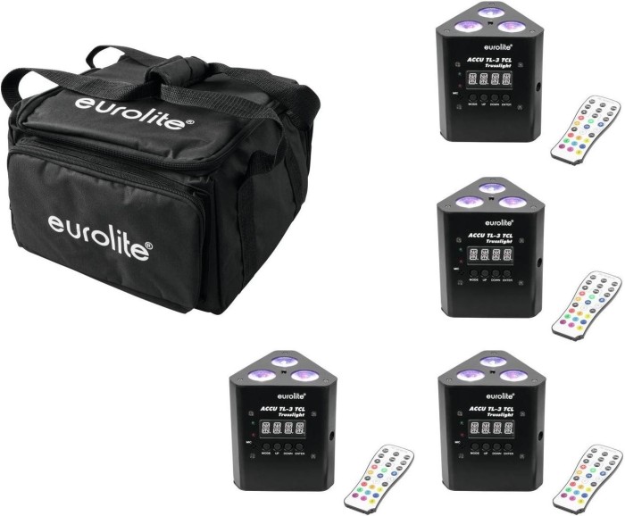 Eurolite Set 4x Akku TL-3 TCL Trusslight + Softbag