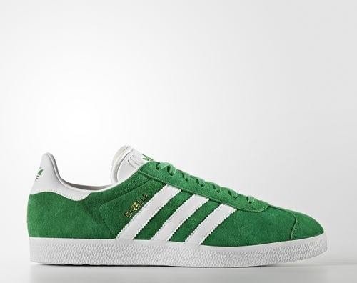 adidas Gazelle green/white/gold met 