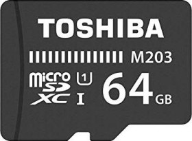 Toshiba Standard M203/EA R100 microSDXC 64GB Kit, UHS-I U1, Class 10
