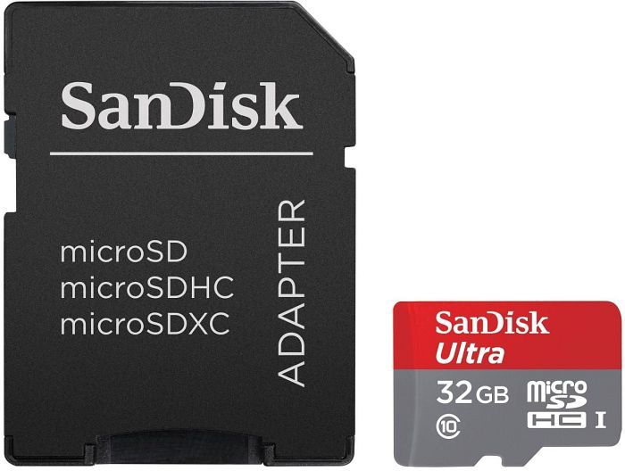 SanDisk Ultra R48 microSDHC 32GB Kit, UHS-I, Class 10