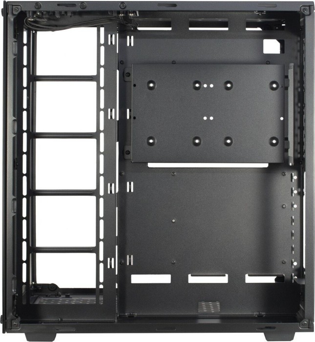 Inter-Tech C-701 Panorama, czarny, szklane okno
