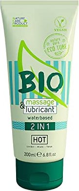 HOT Bio waterbased 2in1 Massageöl und Gleitgel, 200ml