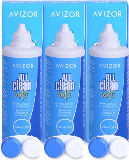Avizor AllClean Soft All-in-one-Lösung, 1050ml (3x 350ml)