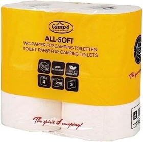 Camp4 All-Soft 2-lagig Toilettenpapier weiß, 4 Rollen