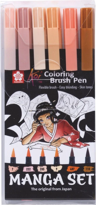 SAKURA Koi Coloring Brush Pen – Flieder, Mit Flexibler Pinselspitze – Wasserlöslich Für Manga & Kunst
