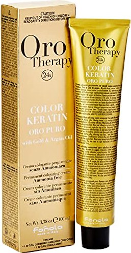 Fanola Oro Therapy Oro Puro Color Keratin kolor włosów 4.0 średni brąz, 100ml