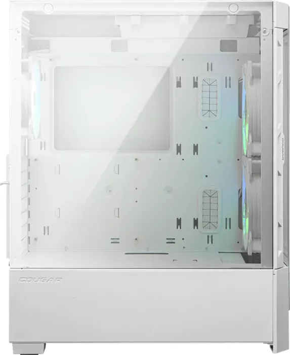 Cougar Duoface RGB White, biały, szklane okno