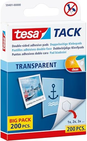 tesa Tack Klebepad transparent, 1cm², 200 Stück ab € 5,35 (2024)