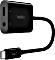 Belkin RockStar 3.5-mm-Klinken-Audio- und USB-C-Ladeadapter schwarz Vorschaubild