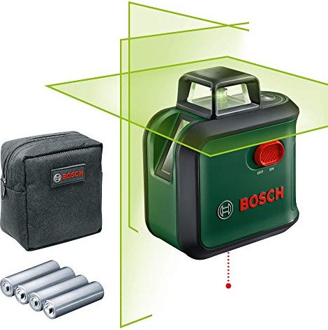 Bosch DIY AdvancedLevel 360 Basic poziomica laserowa do wyznaczania pionu i poziomu w tym torba