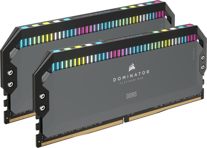Corsair Dominator Platinum RGB szary DIMM Kit 32GB, DDR5-5200, CL40-40-40-77, on-die ECC