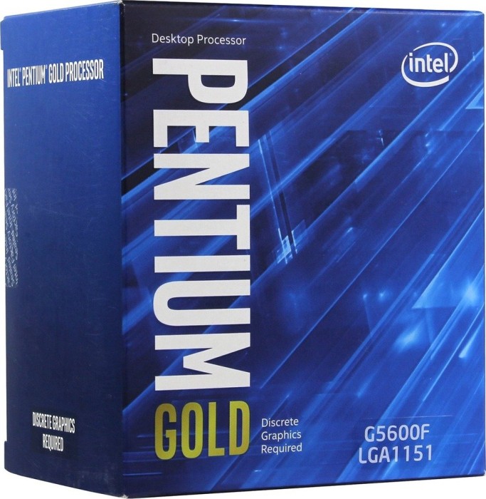 Intel Pentium Gold G5600F, 2C/4T, 3.90GHz, boxed