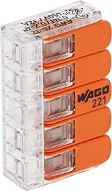 Wago COMPACT-Verbindungsklemme bis 4mm² 5-Leiter, 25 Stück
