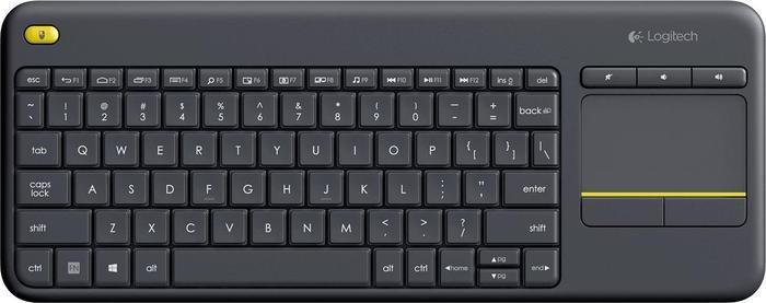 Logitech K400 Plus Wireless Touch Keyboard schwarz, USB, DE