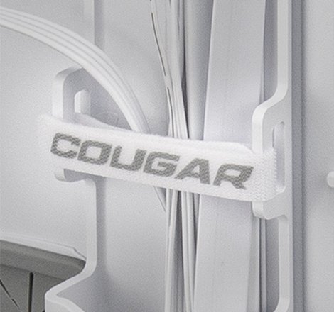 Cougar MX600 RGB White, biały, szklane okno
