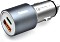Hama Auto-Schnellladegerät 1x USB-C PD 1x USB-A QC 38W Metall silber (201639)