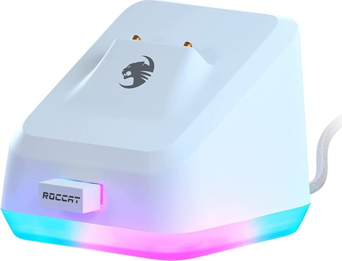 Roccat Kone XP Air mit Ladestation, Arctic White, USB/Bluetooth