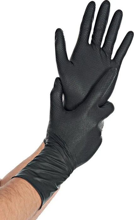 Franz Mensch Hygostar Diablo 26768 - Guanti In Lattice Nero Polvere, Taglia S