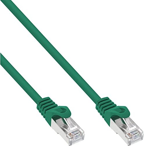 InLine kabel patch, Cat5e, SF/UTP, RJ-45/RJ-45, 15m, zielony