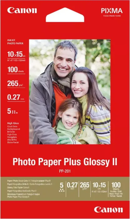 Canon PP-201 papier foto wysoki połysk biały, 10x15cm, 265g/m², 100 arkuszy