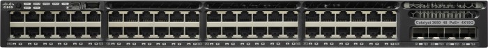 Cisco Catalyst 3650 LAN Base Rack Gigabit Managed Stack switch, 48x RJ-45, 4x SFP+, 390W PoE+