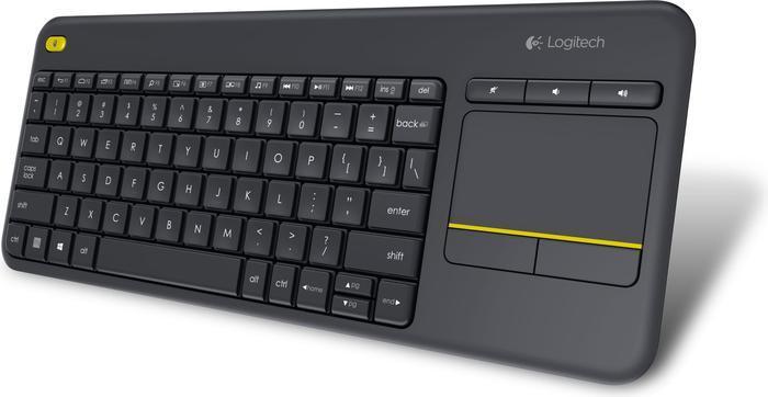 Logitech K400 Plus Wireless Touch Keyboard schwarz, USB, UK