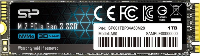 Silicon Power P34A60 1TB, M.2 2280/M-Key/PCIe 3.0 x4 (SP001TBP34A60M28)