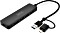 Digitus 4-Port Slim Line Hub, 4x USB-A 3.0, USB-A 3.0/USB-C 3.0 [Stecker] (DA-70235)