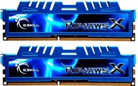 G.Skill RipJawsX blau DIMM Kit 16GB, DDR3-1600, CL9-9-9-24