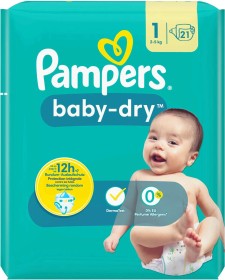 Pampers Baby-Dry Gr.1 Einwegwindel, 2-5kg, 21 Stück