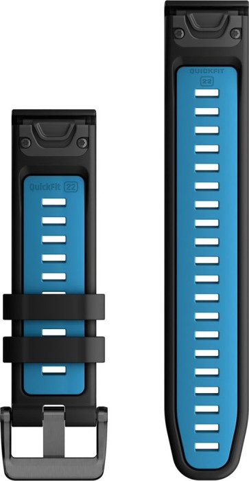 Garmin Ersatzarmband QuickFit 22 Silikon black/cirrus blue