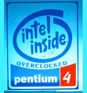 naklejka Intel Pentium 4 Overclocked