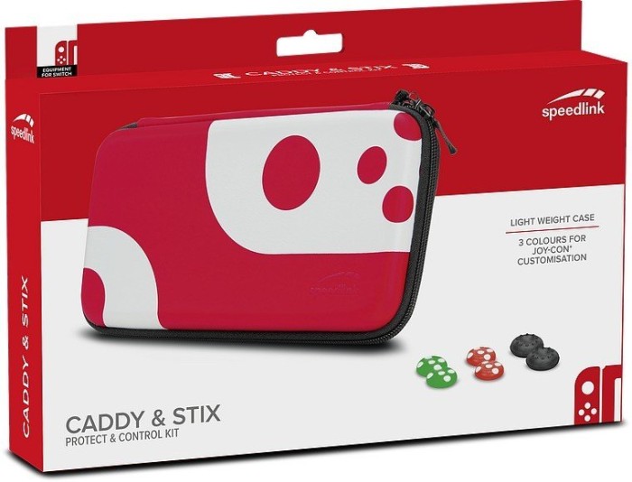 Speedlink Caddy & Stix Protect & Control Kit schwarz/rot (Switch)