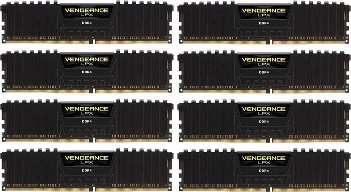 Corsair Vengeance LPX black DIMM kit 128GB, DDR4-3000, CL16-18-18-35