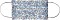 Codello bawełna Mundschutzmaske zmywalne Monogramm-Ciśnienie niebieski, 1 sztuka (CU20107L-02)