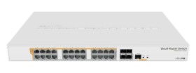 MikroTik Cloud Router Switch CRS328 Dual Boot Rackmount Gigabit Managed Switch, 24x RJ-45, 4x SFP+, 450W PoE+