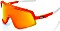100% Glendale soft tact neon orange/hiper red multilayer mirror lens (60011-00005)
