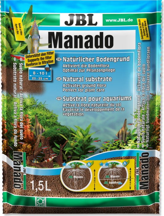 JBL Manado Naturbodengrund für Süßwasser Aquarien, 1.5l