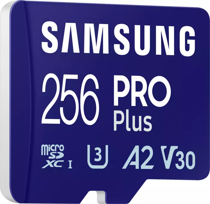 Samsung PRO Plus R180/W130 microSDXC 256GB Kit, UHS-I U3, A2, Class 10