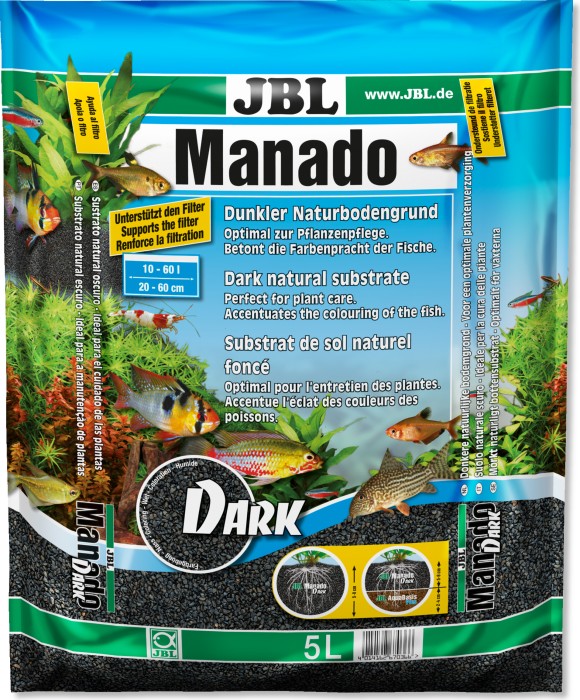 JBL Manado Dark Naturbodengrund für Süßwasser Aquarien