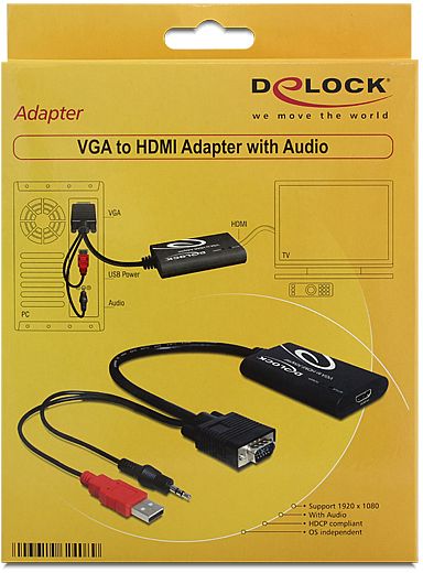 DeLOCK VGA do adapter HDMI z Audio