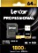 Lexar Professional 1800x R270/W250 microSDXC 64GB Kit, UHS-II U3, Class 10 Vorschaubild