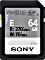 Sony SF-E Series R270/W70 SDXC 64GB, UHS-II U3, Class 10 (SF-E64)