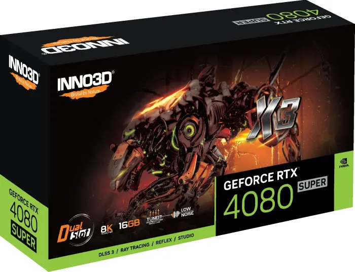 INNO3D GeForce RTX 4080 SUPER X3, 16GB GDDR6X, HDMI, 3x DP