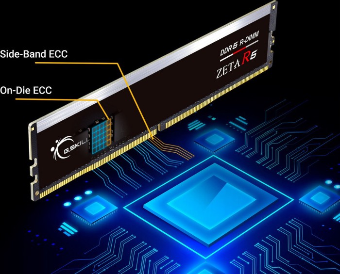 G.Skill Zeta R5 RDIMM Kit 64GB, DDR5-6400, CL32-39-39-102, reg ECC, on-die ECC
