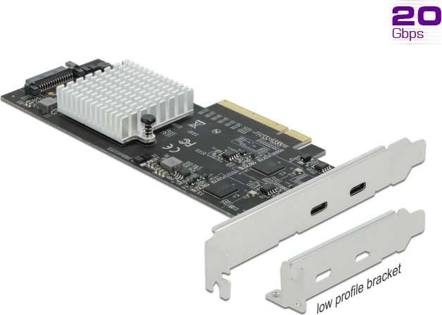 DeLOCK 2x USB-C 3.2, PCIe 2.0 x8